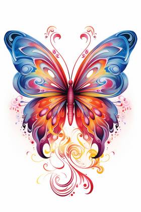Beispiel Tattoodrift Tattoo: Schmetterling