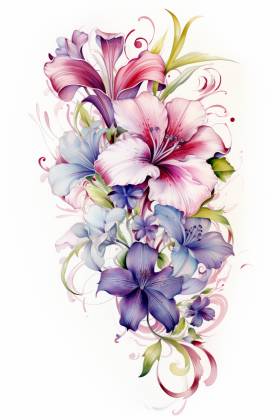 Beispiel Tattoodrift Tattoo: Blumen