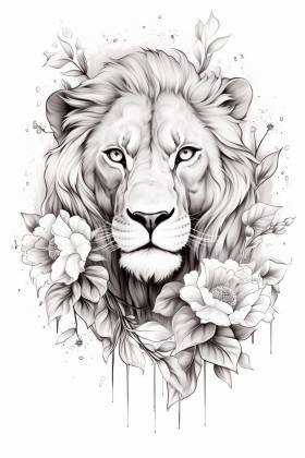 Beispiel Tattoodrift Tattoo: Löwe